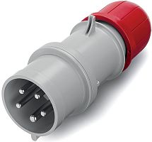 Вилка кабельная переносная DKC Quadro 32А 3Р+РЕ 400В IР44 красный картинка 